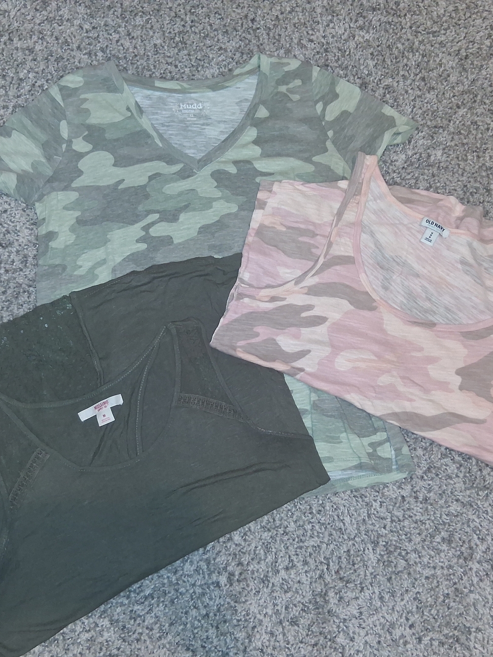 Women's Olive Green, Camo Tanks & Tshirt Bundle